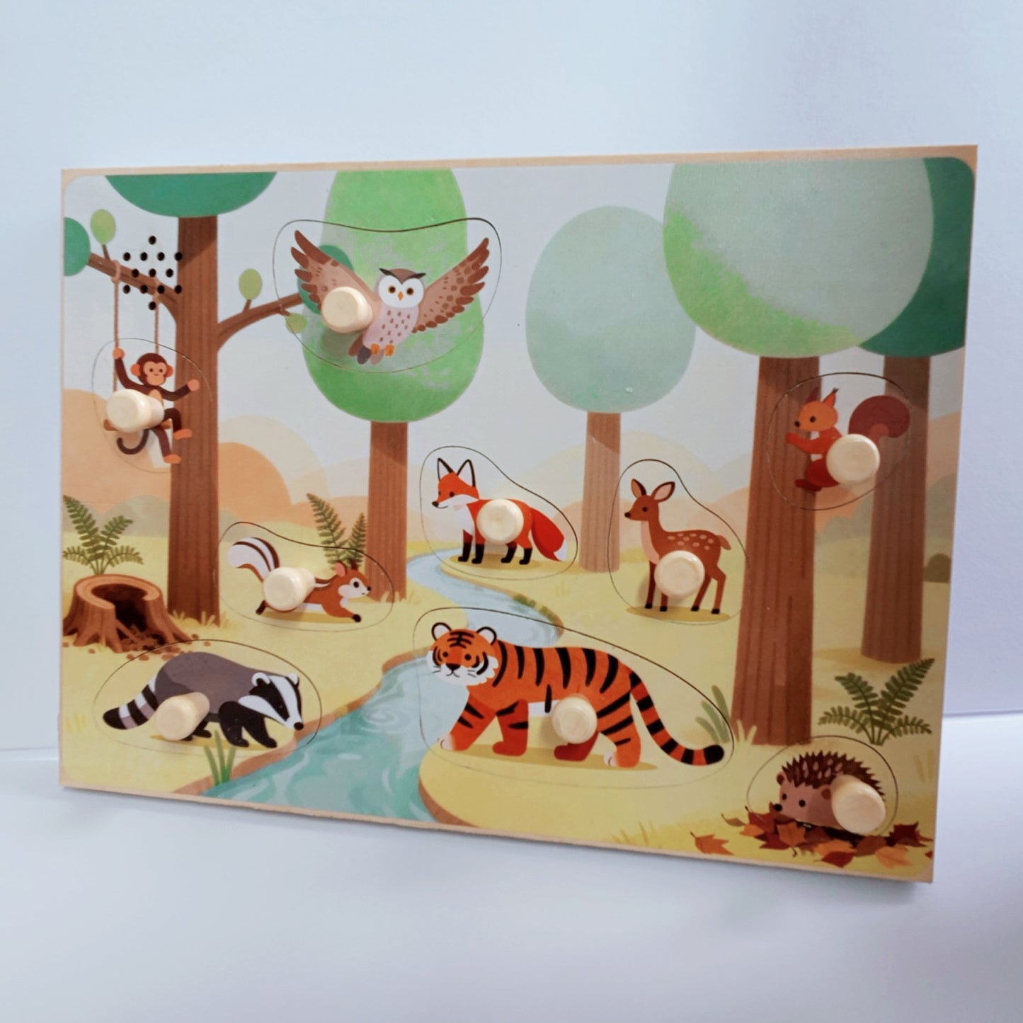 Animal Themed Design Wooden Jigsaw Puzzle Board Electronic with Sound Effect Cognition Educational Puzzle Toy for Children