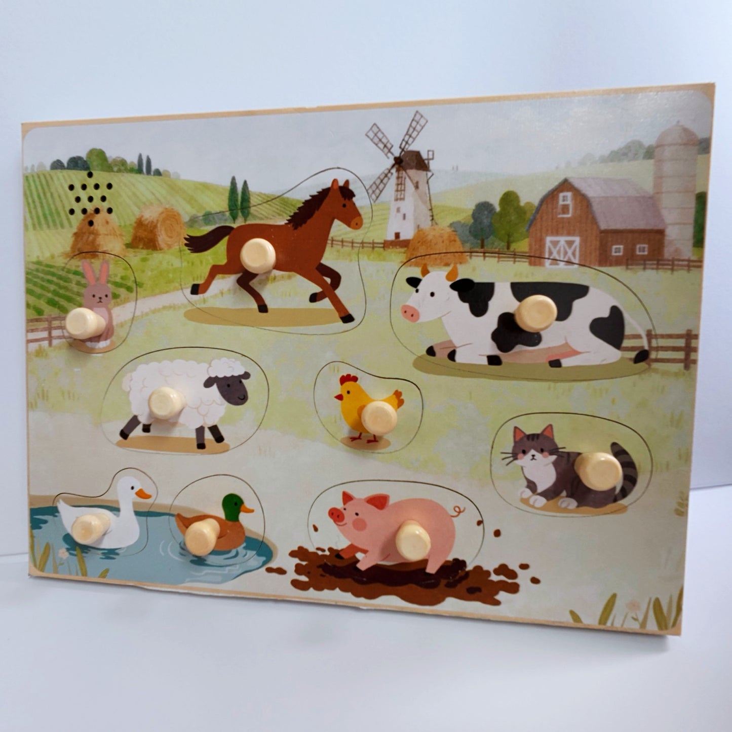 Animal Themed Design Wooden Jigsaw Puzzle Board Electronic with Sound Effect Cognition Educational Puzzle Toy for Children