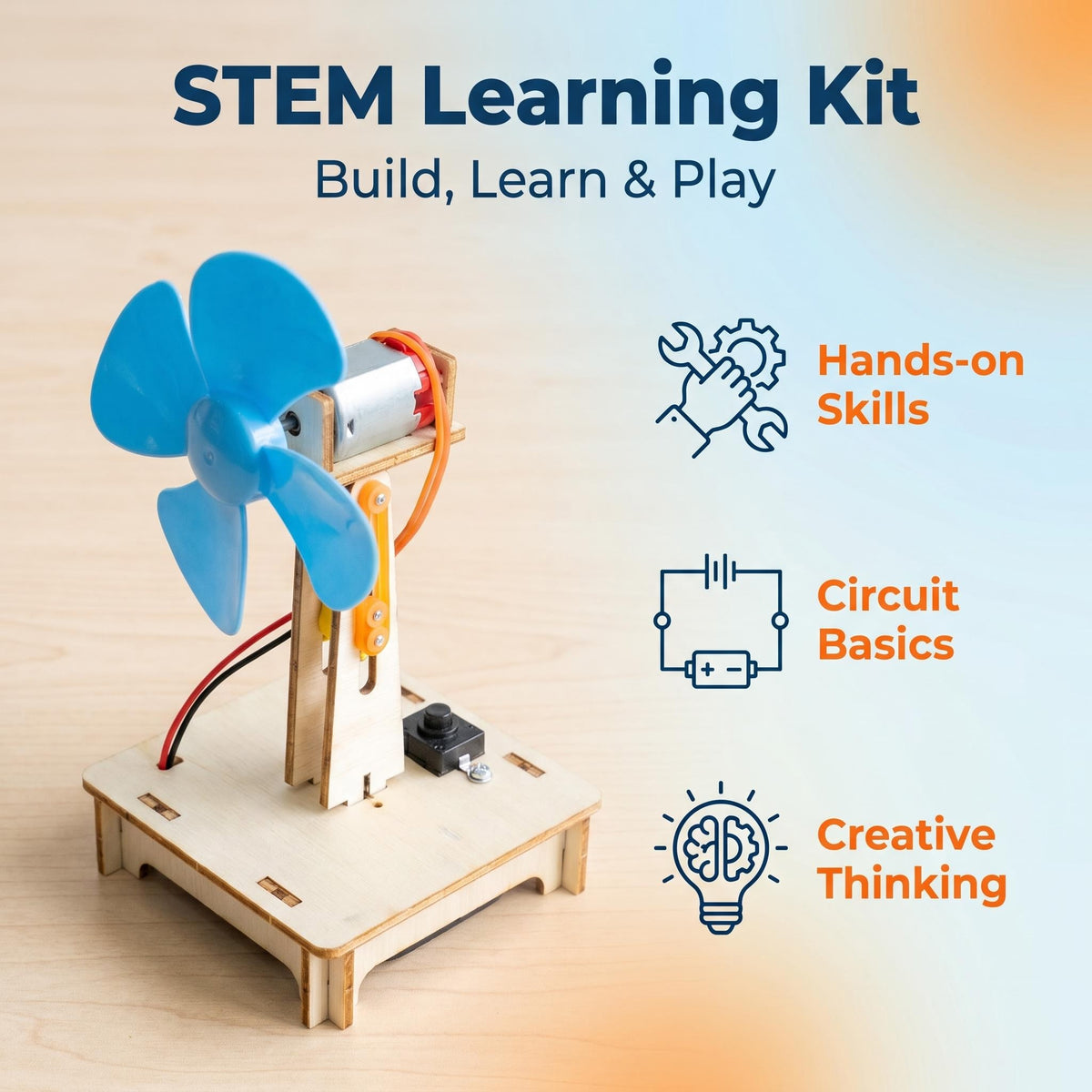 Wholesale Kids STEM DIY Toy Set Cartoon Portable Outdoor Interactive Wooden Educational Toy for Kids Electronic Function