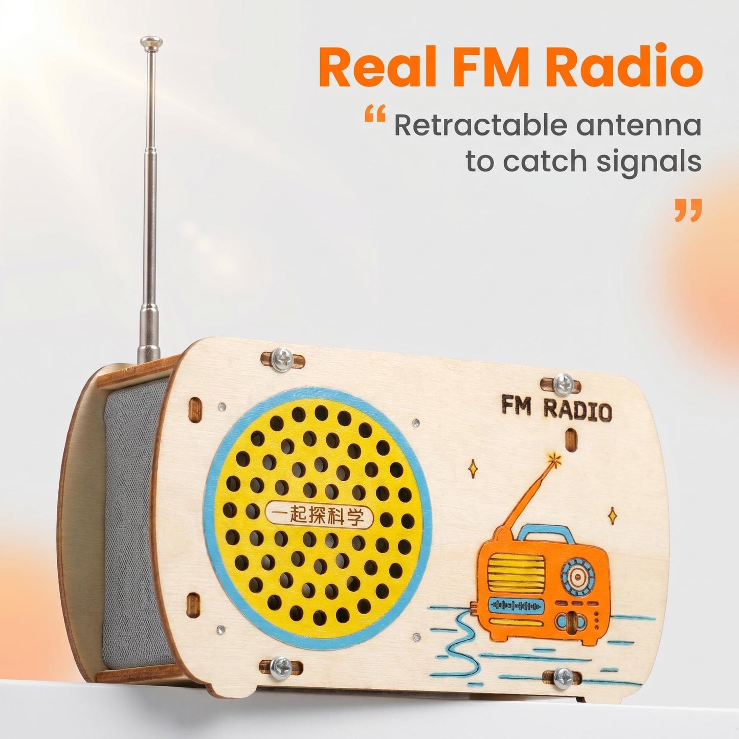 Montessori DIY Assemble Electric Radio Toy Wooden STEM Science Educational Craft Toy for Toddler Made of FSC Approved Wood