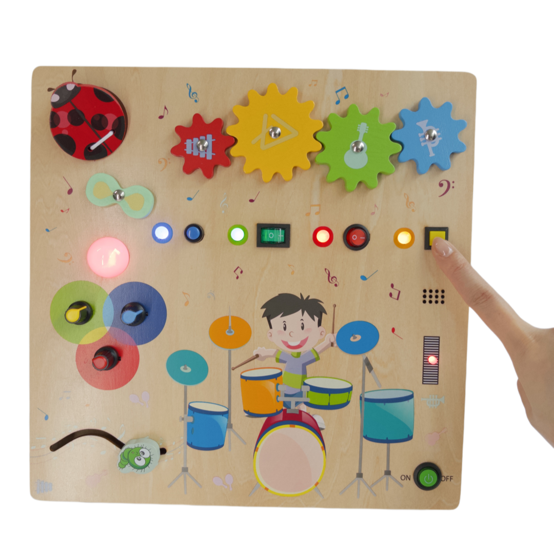 Instrument Music Wooden Busy Board Montessori Early Learning Rechargeable Intellectual Enlightenment Sensory Toy for Toddlers