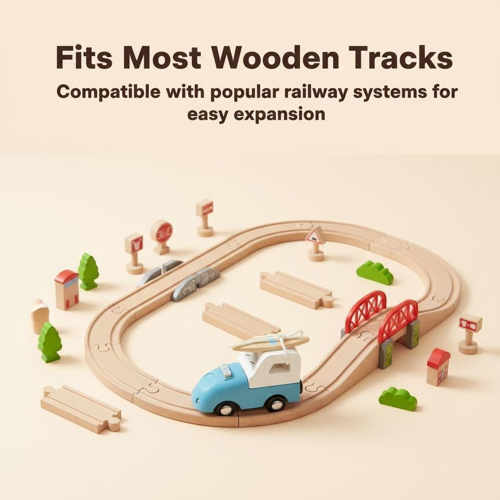 Colorful Cartoon Wooden Toy Cars Set Different Styles Kids Early Educational Push and Play Vehicle Toys for Toddlers Home Play